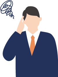 悩むイラスト